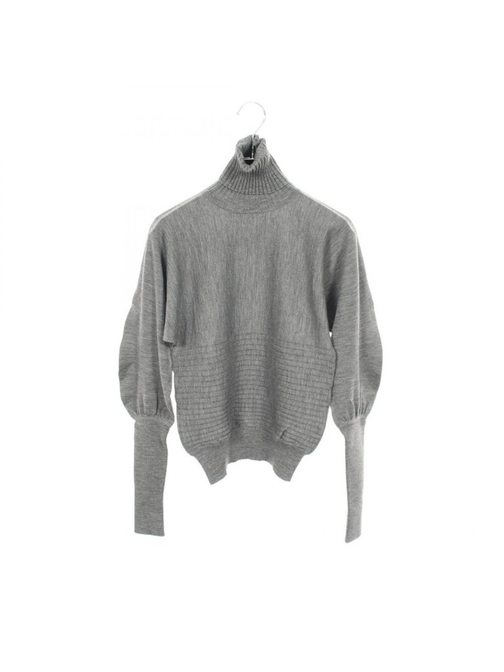Fendi Knit Turtleneck Sweater Gray Wool Turtle